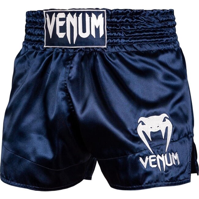 Venum MUAY THAI SHORTS CLASSIC - NAVY BLUE/WHITE