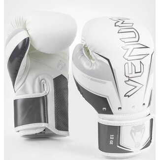 Venum Elite Evo Bokshandschoen - wit/grijs