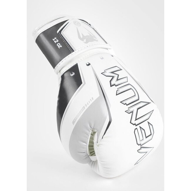 Venum Elite Evo Bokshandschoen - wit/grijs