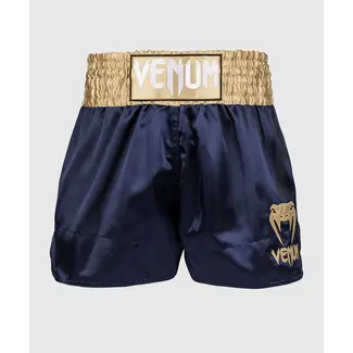 Venum Classic Muay Thai Shorts - Navy Blue/Gold