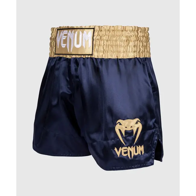 Venum Classic Muay Thai Shorts - Navy Blue/Gold