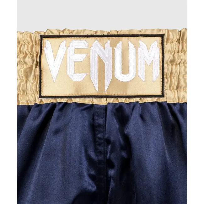Venum Classic Muay Thai Shorts - Navy Blue/Gold