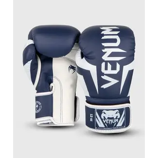Venum Venum Elite Boxing Gloves - White/Navy Blue