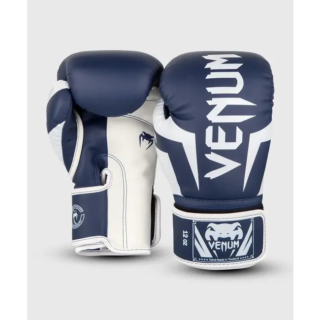 Venum Venum Elite Boxing Gloves - White/Navy Blue