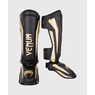 Venum Elite Standup Scheenbeschermers – Black/Gold