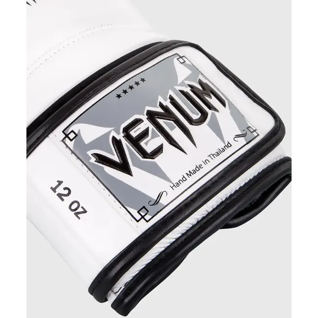 Venum Giant 3.0 Bokshandschoenen – Nappa Leer – White/Black | Premium Sparring Gloves voor Kickboksen & MMA