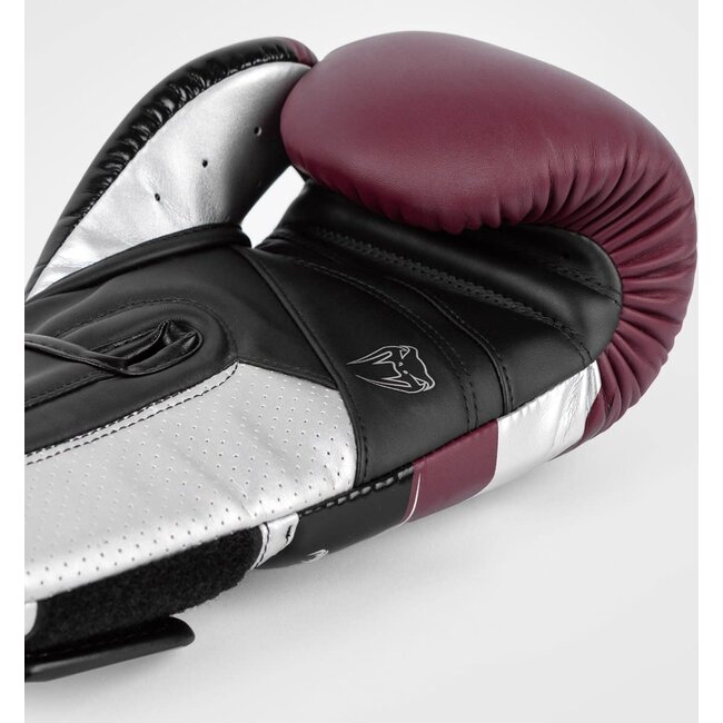 Venum Venum Elite Evo (kick)bokshandschoenen Bordeaux Zilver