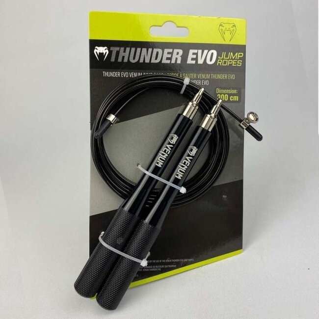 Venum VENUM - SPRINGTOUW - THUNDER EVO JUMP ROPE - BLACK