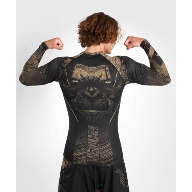 Venum Venum Gorilla Jungle Rashguard Long Sleeves - Black/Sand