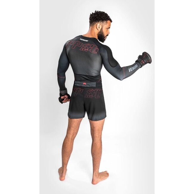 Venum Venum OKINAWA 3.0 Rash Guard  Zwart Rood