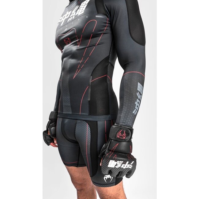Venum Venum OKINAWA 3.0 Rash Guard  Zwart Rood