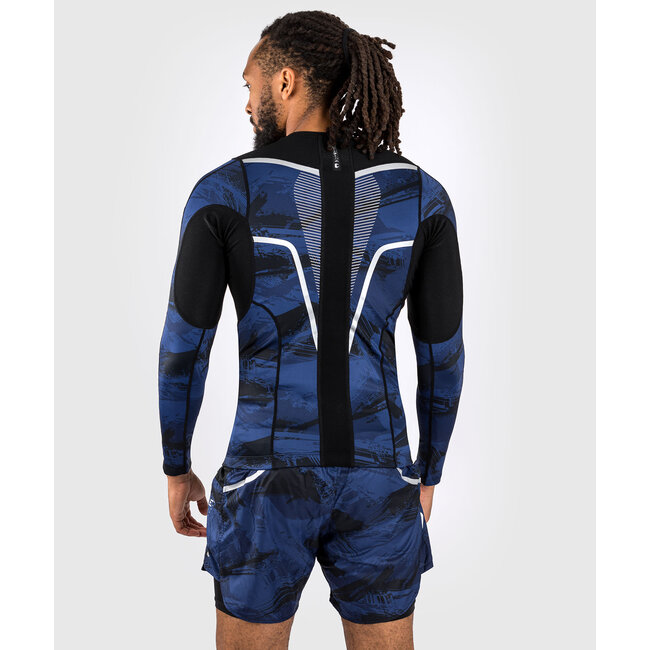 Venum ELECTRON 3.0 LONG SLEEVE RASHGUARD - NAVY