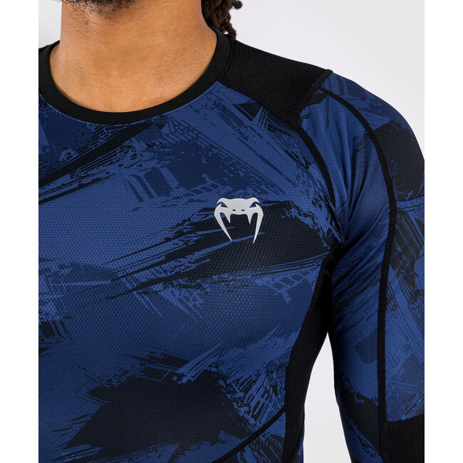 Venum ELECTRON 3.0 LONG SLEEVE RASHGUARD - NAVY