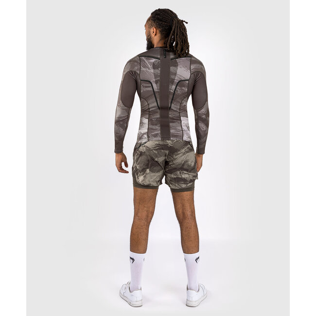 Venum ELECTRON 3.0 LONG SLEEVE RASHGUARD - SAND