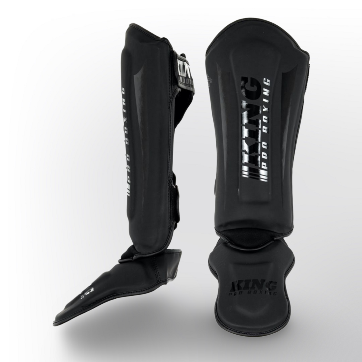 King Pro Boxing Protège-tibias - KPB/SG REVO-4 - noir sur noir