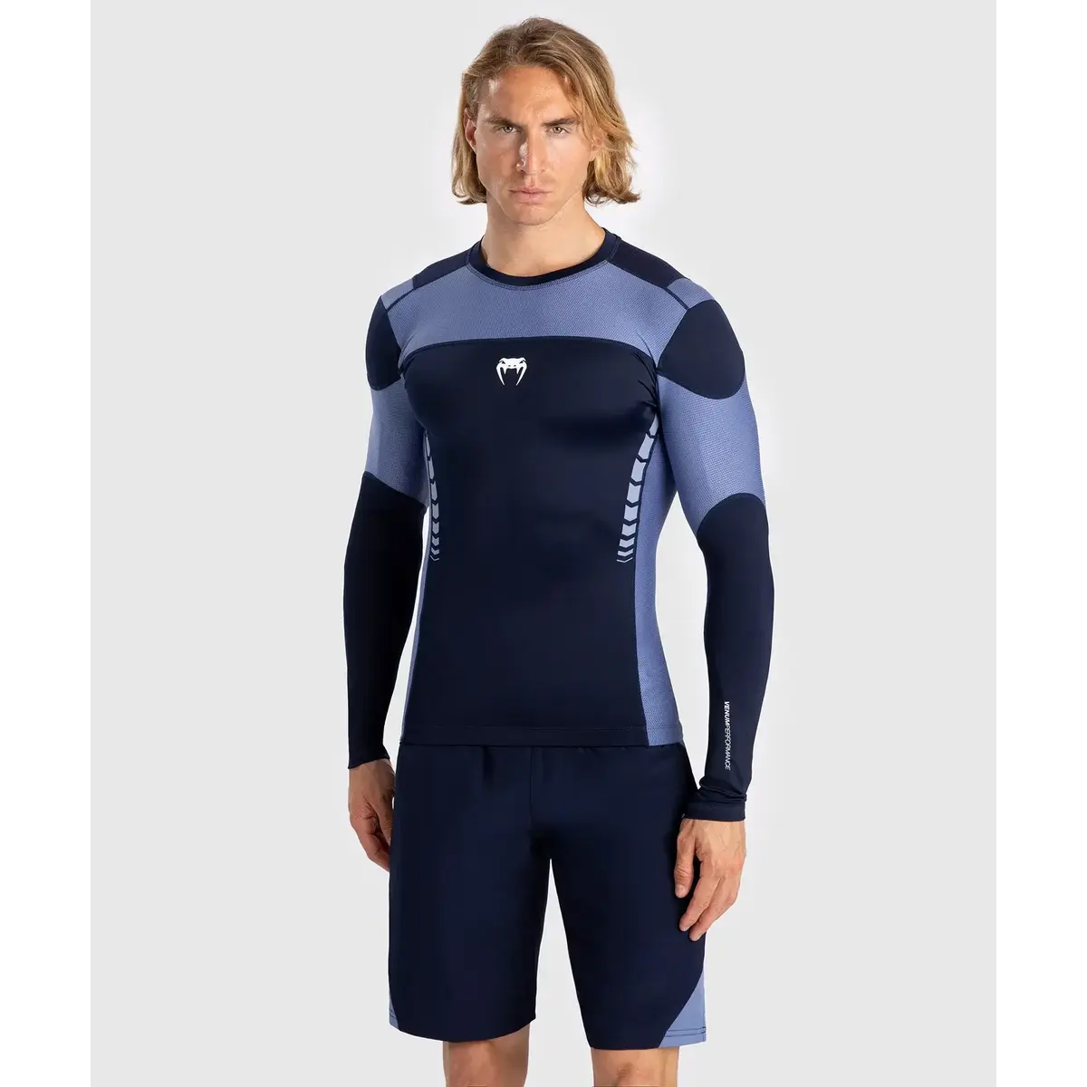 Venum Tempest homme's manches longues Rashguard - bleu marine bleu/bleu