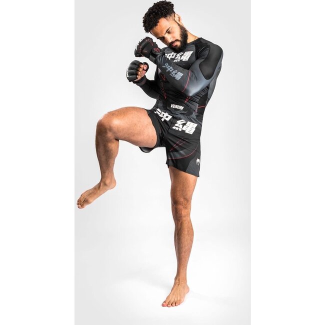 Venum Venum OKINAWA 3.0 Rash Guard  Zwart Rood