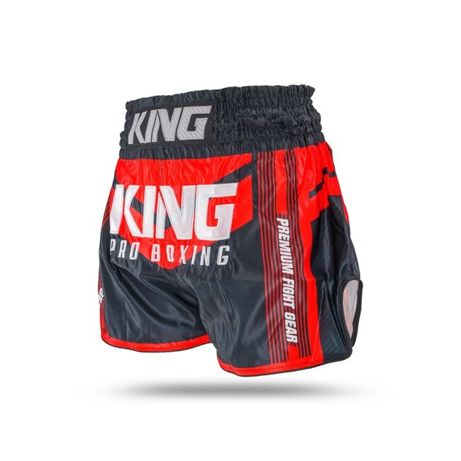 King Pro Boxing King Kickboks Short KPB/ENDURANCE 6 – Muay Thai Broekje – Zwart/Rood