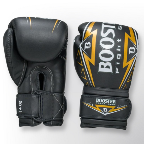 Booster Fightgear Gants de boxe - WAR - noir/or