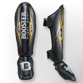 Booster Fightgear scheenbeschermers - WAR - ZWART/GOUD