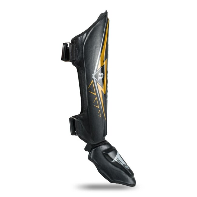 Booster Fightgear scheenbeschermers - WAR - ZWART/GOUD
