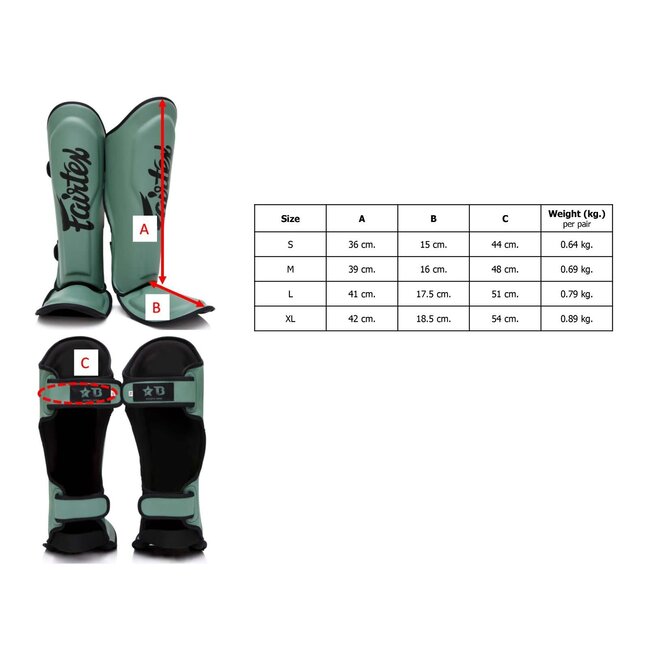 FAIRTEX FAIRTEX - Scheenbeschermers - FXB-GREEN