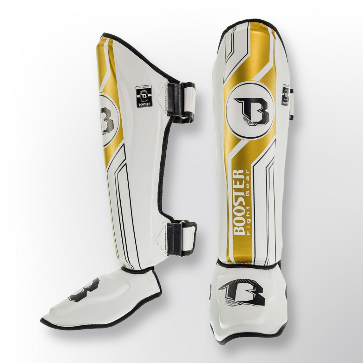 Booster Fightgear Protège-tibias -BSG V9 - blanc/GOLDz