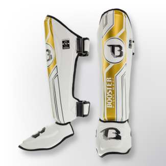 Booster Fightgear Scheenbeschermers -BSG V9 - WHITE/GOLDz