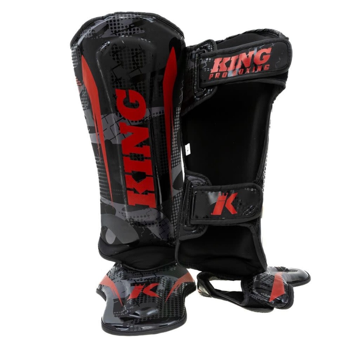 Booster Fightgear KING - protège-tibias - SHOGUN 3 - noir/rouge