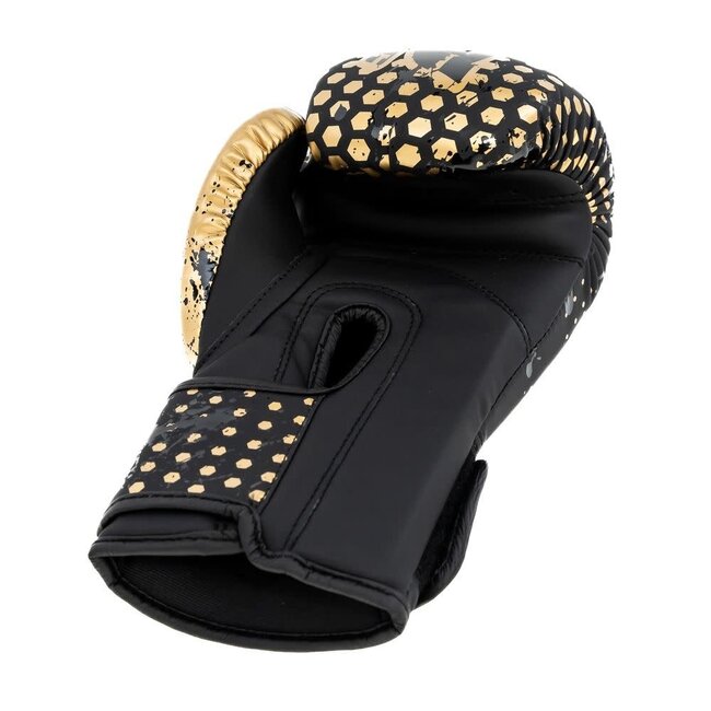 King Pro Boxing BOKSHANDSCHOENEN VOOR KIDS - KPB/BG Hexagon 2 - ZWART/GOUD