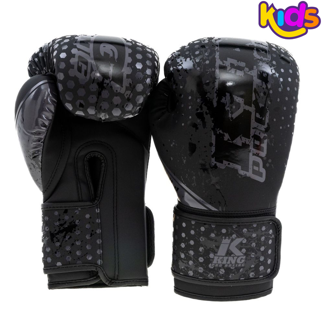 King Pro Boxing KING - BOKSHANDSCHOENEN VOOR KIDS - KPB/BG Hexagon 1 - BLACK/BLACK