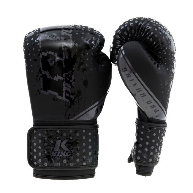 King Pro Boxing BOKSHANDSCHOENEN VOOR KIDS - KPB/BG Hexagon 1 - BLACK/BLACK