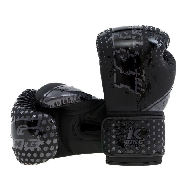 King Pro Boxing BOKSHANDSCHOENEN VOOR KIDS - KPB/BG Hexagon 1 - BLACK/BLACK