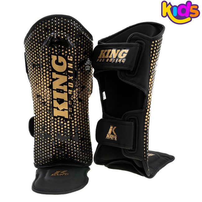 King Pro Boxing KING - SCHEENBESCHERMERS VOOR KIDS - KPB/SG Hexagon 2 - ZWART/GOUD