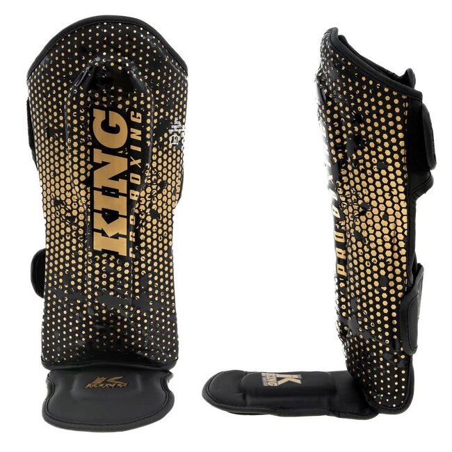 King Pro Boxing KING - SCHEENBESCHERMERS VOOR KIDS - KPB/SG Hexagon 2 - ZWART/GOUD