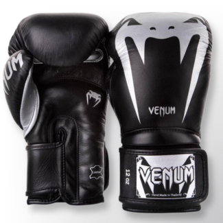 Venum GIANT 3.0 - BOKSHANDSCHOENEN - NAPPA LEATHER - BLACK/ZILVER
