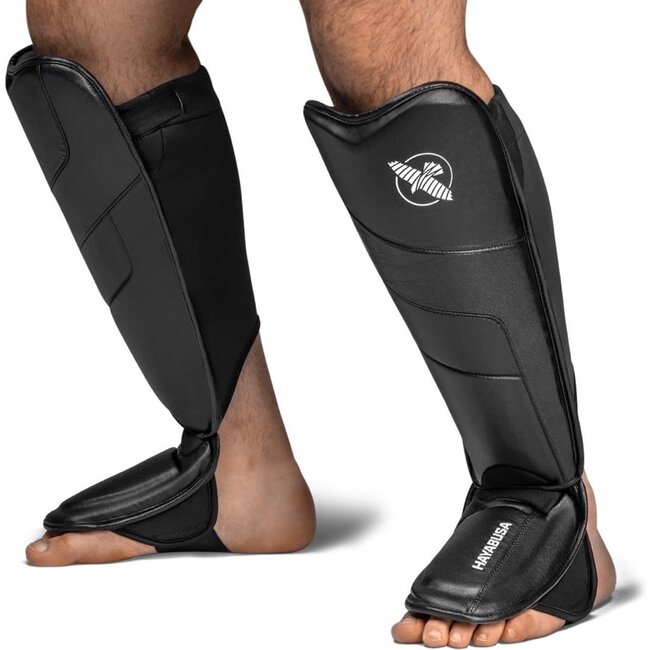 Hayabusa Kickboks Scheenbeschermers T3 - Zwart/zwart