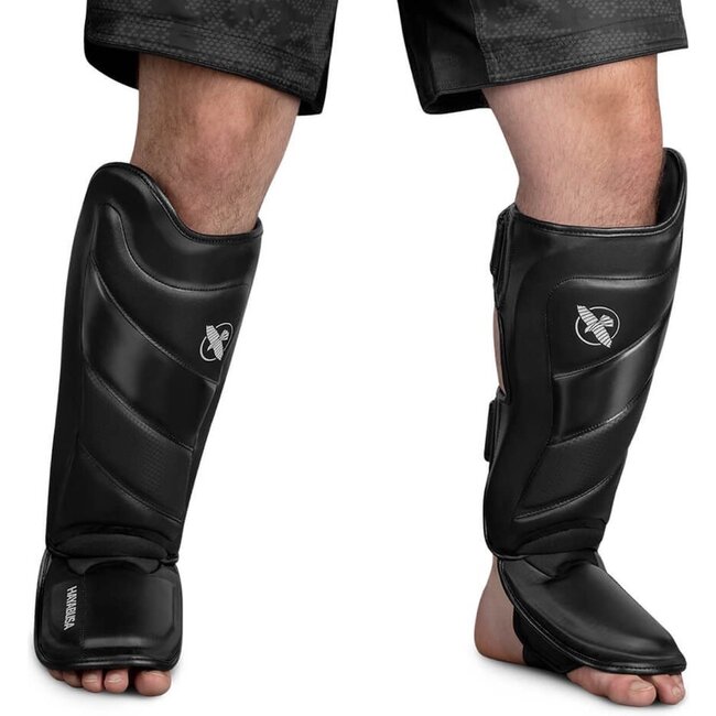 Hayabusa Kickboks Scheenbeschermers T3 - Zwart/zwart