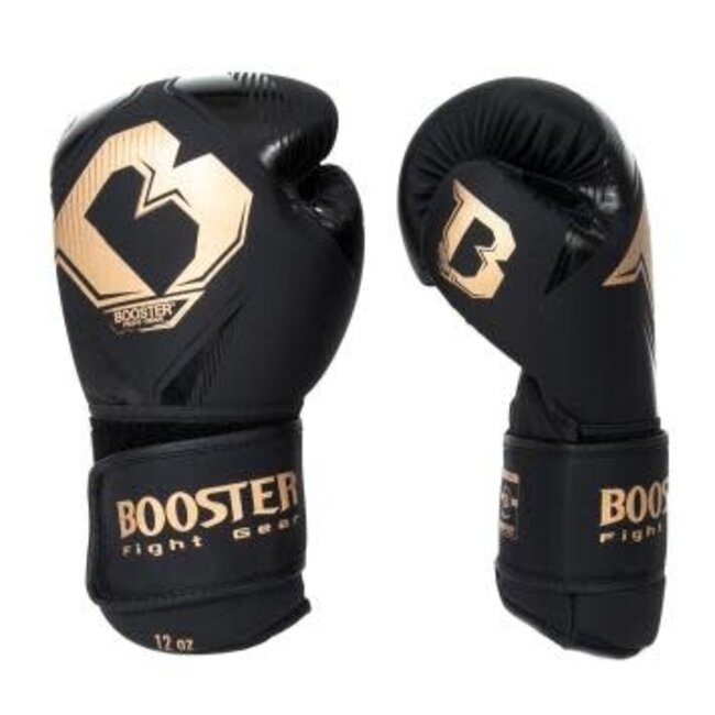 Booster Fightgear Booster Bangkok Fightset – Bokshandschoenen + Scheenbeschermers – Black/Gold