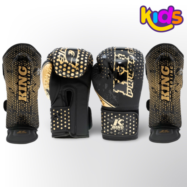 King Pro Boxing KING - Hexagon FIGHTSET VOOR KIDS - BLACK/GOLD