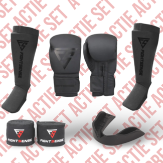 Fightsense Starter Set – Black on Black | Complete Trainingsset voor Beginners