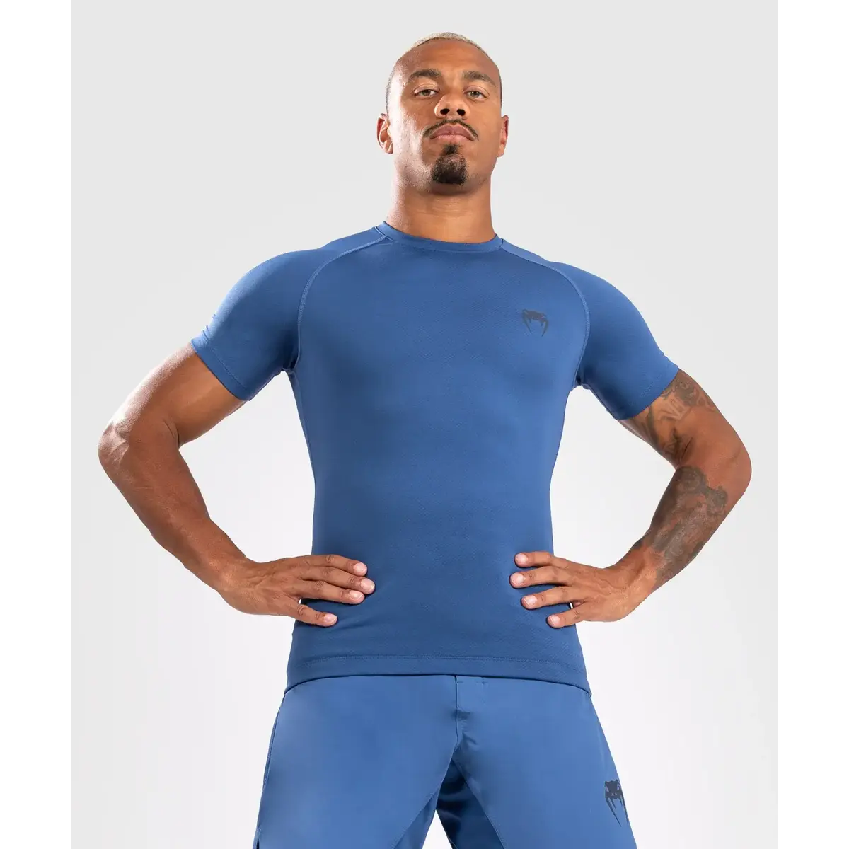 Venum Contender homme manches courtes Rashguard - bleu