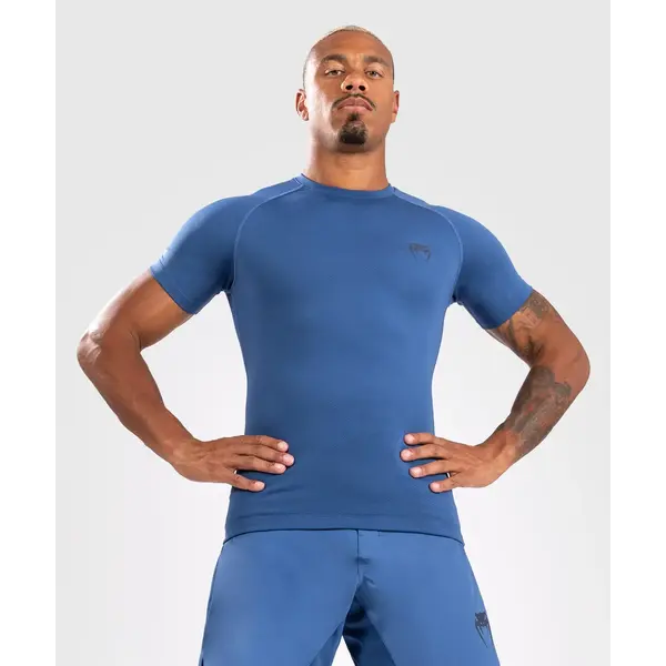Venum Contender Kurzarm-Rashguard für Herren – Blau