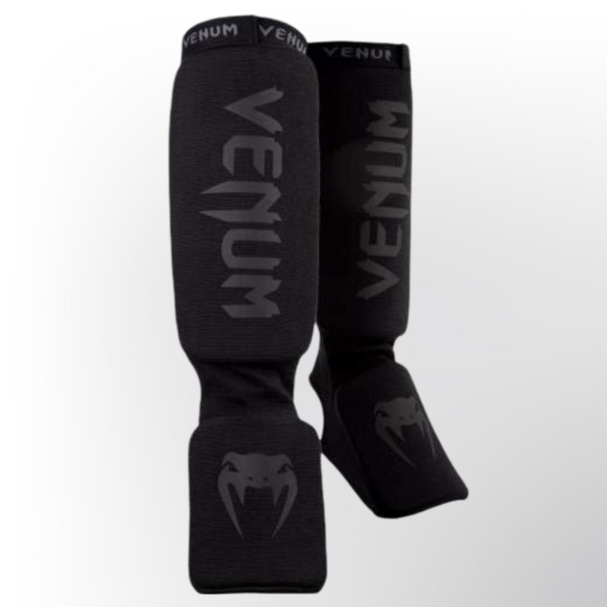Venum Kontact - protège-tibias - protège-tibias chaussettes - coton - noir/noir (taille unique)