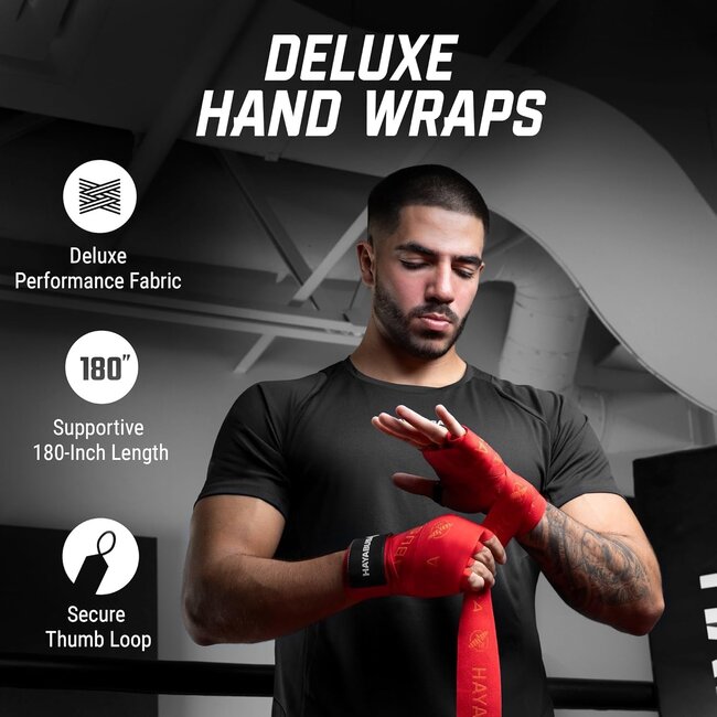 Hayabusa BANDAGES - Deluxe Hand Wraps - ROOD