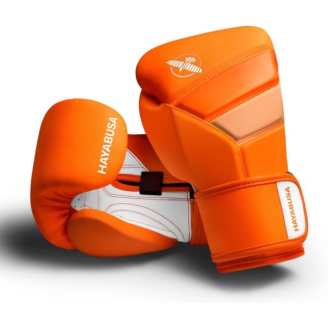 Hayabusa T3 Bokshandschoenen – Neon Oranje – Kickboks & Bokshandschoenen met Dubbele Sluiting