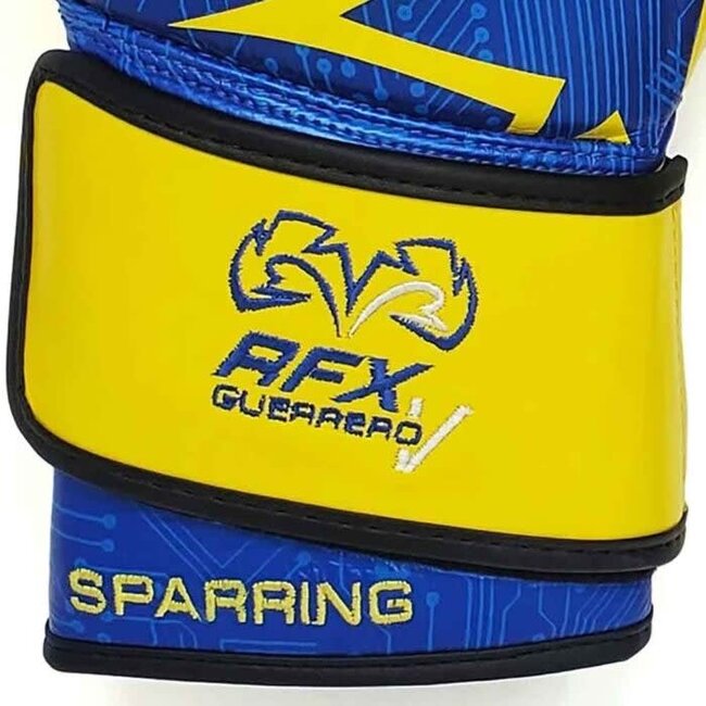 Rival Boxing Gear Rival RFX-Guerrero-VRival RFX-Guerrero-V Sparring Bokshandschoenen – P4P Edition – Geel/Blauw Sparring Bokshandschoenen – P4P Edition – Geel/Blauw