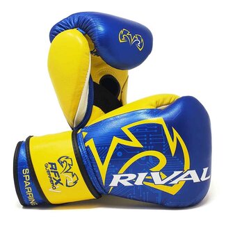Rival Boxing Gear Rival RFX-Guerrero-V Sparring Bokshandschoenen – P4P Edition – Geel/Blauw