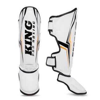 King Pro Boxing KPB/SGL THOR Scheenbeschermers – Wit/Goud