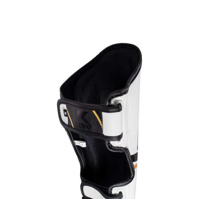King Pro Boxing King Pro Boxing KPB/SGL THOR Scheenbeschermers – Wit/Goud – S t/m XL